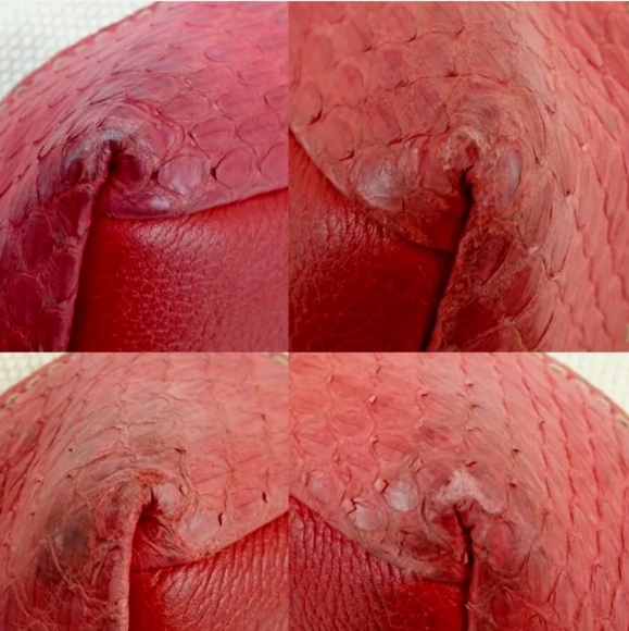 AUTHENTIC CARTIER MARCELLO DU TOTE BAG RED/BEIGE - Picture 5 of 13